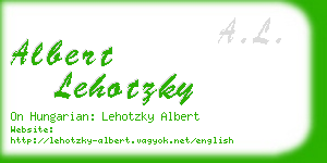 albert lehotzky business card